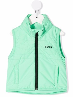 BOSS Kidswear жилет на молнии с логотипом