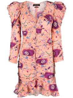 Isabel Marant платье с цветочным принтом и драпировкой