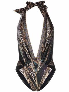 Camilla купальник с глубоким вырезом и принтом