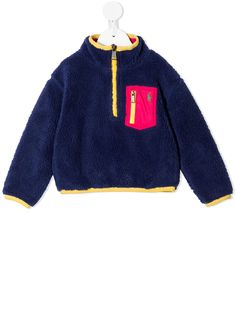 Ralph Lauren Kids флисовая толстовка в стиле колор-блок