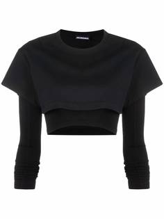 Jacquemus укороченная многослойная футболка Le Double
