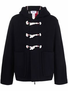 Thom Browne дафлкот с полосками RWB