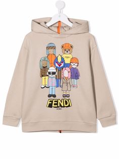 Fendi Kids худи с принтом