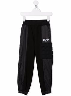 Fendi Kids спортивные брюки с контрастными вставками