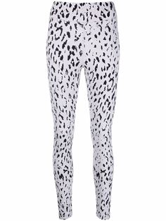 adidas by Stella McCartney легинсы с завышенной талией и леопардовым принтом
