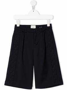 Fendi Kids шерстяные шорты строгого кроя