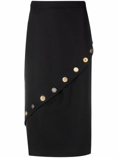 Alexander McQueen юбка миди с декоративными пуговицами