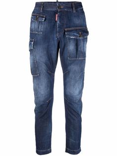 Dsquared2 узкие джинсы с заниженной талией