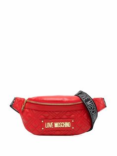 Love Moschino стеганая поясная сумка с логотипом