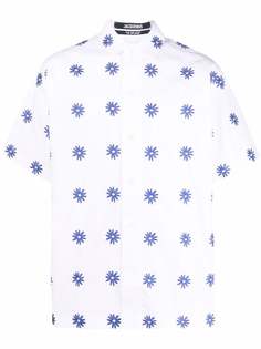 Jacquemus рубашка с короткими рукавами и цветочной вышивкой