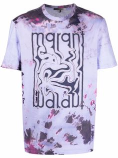 Isabel Marant футболка с принтом тай-дай и логотипом
