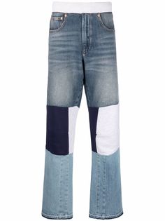 Valentino прямые джинсы со вставками