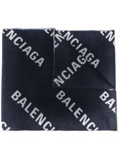Balenciaga шерстяной шарф с логотипом