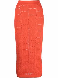 Balmain плиссированная юбка с монограммой