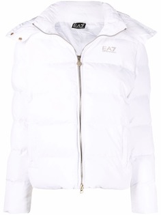 Ea7 Emporio Armani пуховик с логотипом