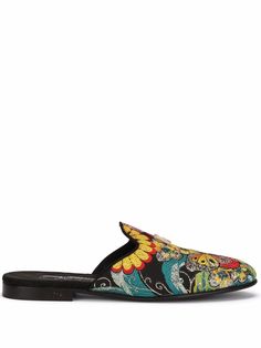 Dolce & Gabbana мюли с логотипом и принтом
