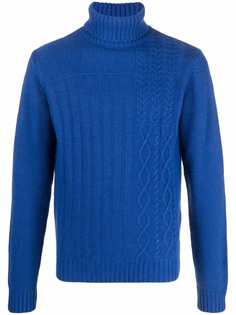 Manuel Ritz джемпер фактурной вязки с высоким воротником