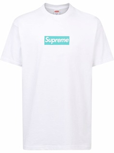 Supreme футболка с логотипом из коллаборации с Tiffany & Co.