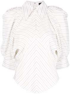 Isabel Marant полосатая шелковая рубашка с объемными рукавами