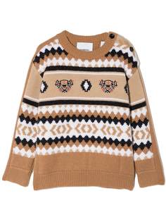 Burberry Kids джемпер Thomas Bear с узором фэр-айл