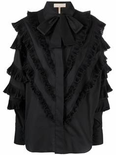 Elie Saab рубашка с длинными рукавами и оборками