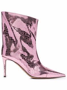 Alexandre Vauthier ботильоны Alex с тиснением под кожу крокодила