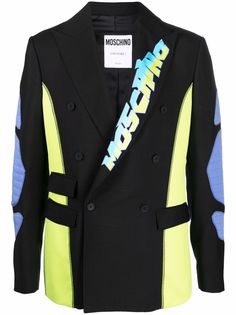Moschino двубортный пиджак в стиле колор-блок