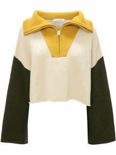 JW Anderson укороченный джемпер с воротником-воронкой