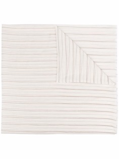 Brunello Cucinelli кашемировый шарф в полоску с бахромой