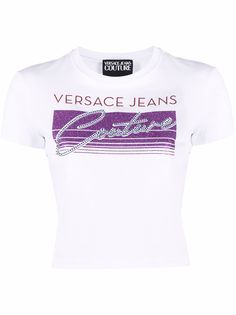 Versace Jeans Couture футболка с кристаллами