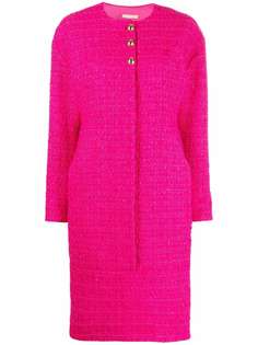 12 STOREEZ твидовое платье с длинными рукавами