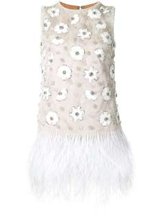 Rachel Gilbert платье мини Mave с цветочной вышивкой