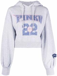 PINKO укороченное худи с логотипом