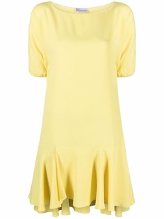 RED Valentino расклешенное платье с короткими рукавами