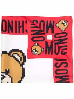 Moschino шелковый платок с логотипом