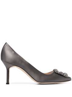 Manolo Blahnik декорированные туфли-лодочки Hangisi 80