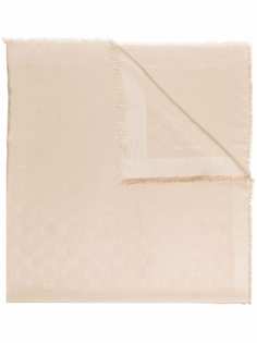 Moschino шарф с бахромой и монограммой