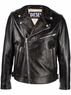 Diesel байкерская куртка на молнии