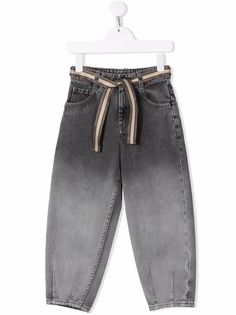 Brunello Cucinelli Kids прямые джинсы с эффектом градиента