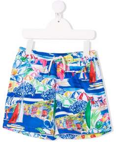 Ralph Lauren Kids плавки-шорты с кулиской и принтом