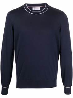 Brunello Cucinelli джемпер с отделкой в полоску