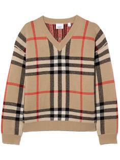 Burberry Kids джемпер Denny в клетку Vintage Check