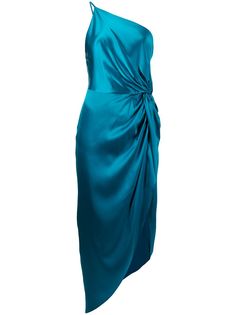 Michelle Mason платье на одно плечо с узлом