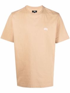 Stussy футболка с вышитым логотипом