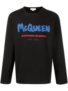 Alexander McQueen футболка с длинными рукавами и логотипом