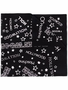 Moschino шелковый платок Hollywood с логотипом