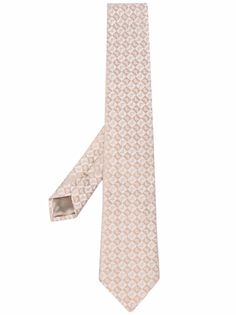 Emporio Armani шелковый галстук с монограммой