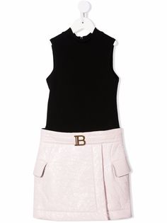 Balmain Kids платье мини в стиле колор-блок