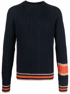 Manuel Ritz полосатый джемпер фактурной вязки