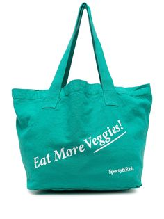 Sporty & Rich сумка-тоут Eat More Veggies